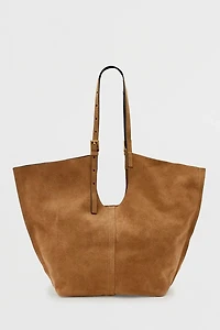 AllSaints Ara East/West Suede Tote Bag
