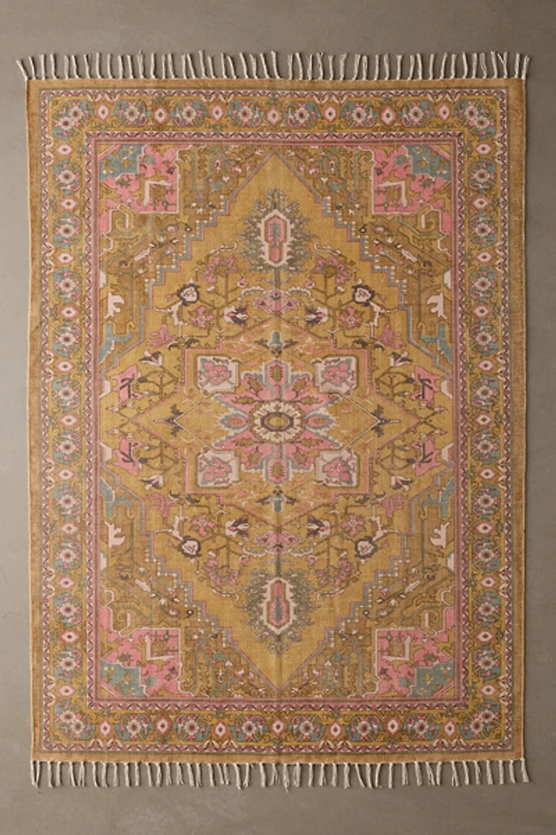 Daphne Art Deco Floral Printed Rug
