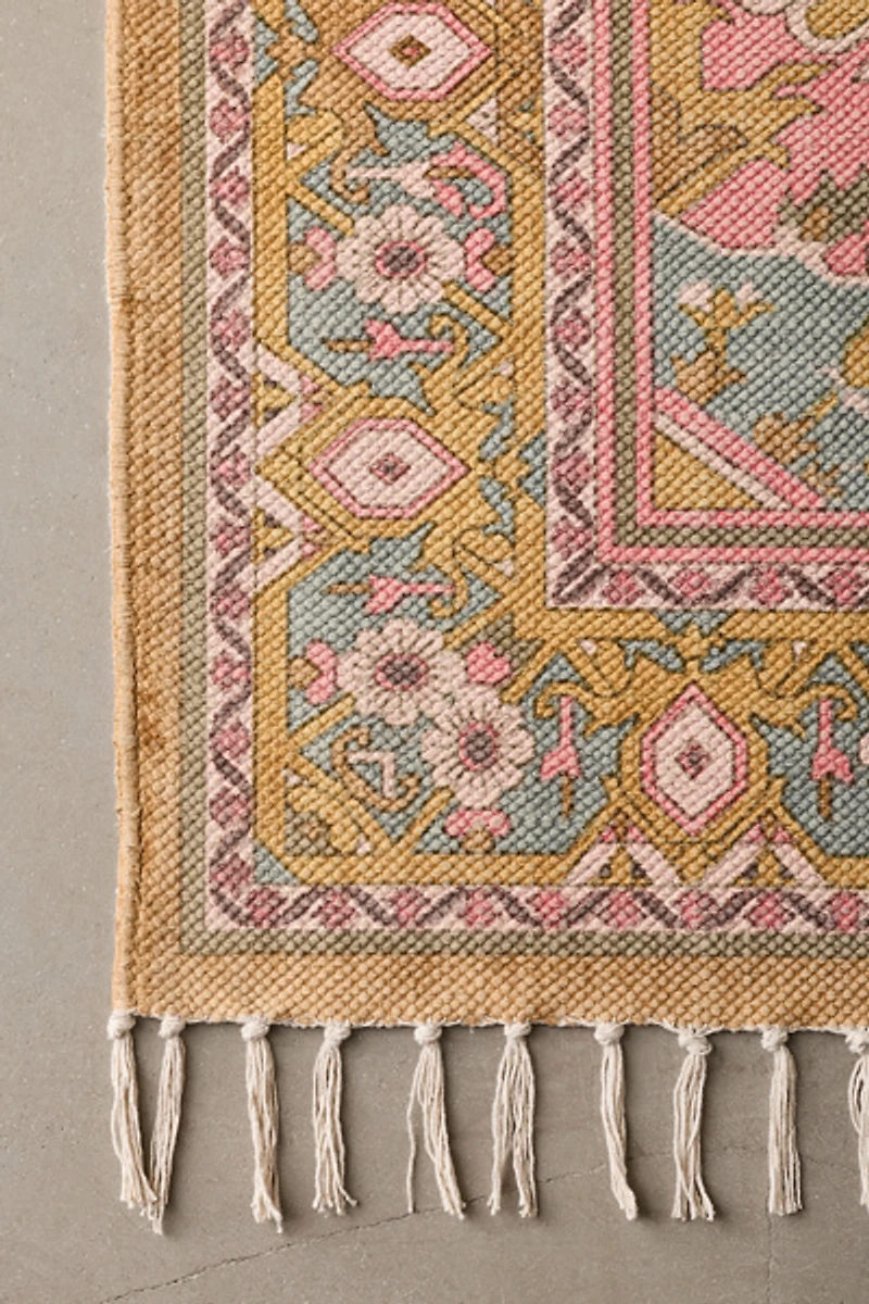 Daphne Art Deco Floral Printed Rug