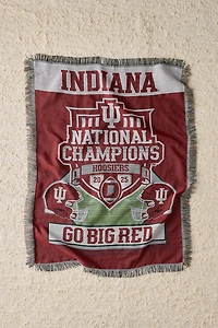 NCAA Indiana University 2025 FBC Champions Tapestry Throw Blanket