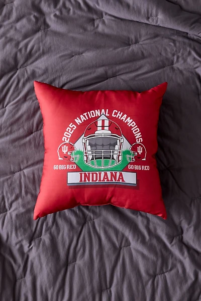 NCAA Indiana University 2025 FBC Champions Printed Throw Pillow