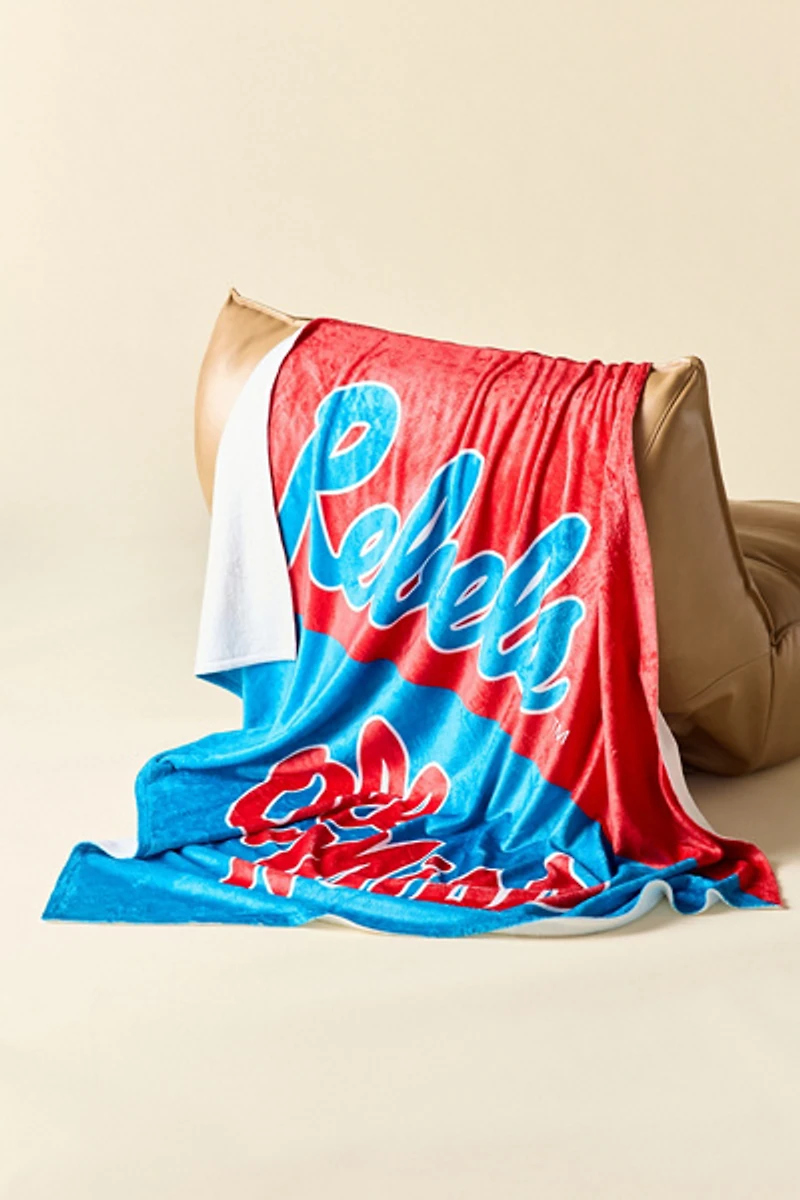 NCAA Halftone Silk-Touch Fleece Throw Blanket