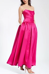 Miss Circle Walterina Satin Strapless Drop Waist Corset Gown