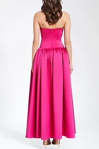 Miss Circle Walterina Satin Strapless Drop Waist Corset Gown