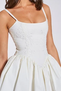 Miss Circle Kadi Cotton Drop Waist Corset Mini Dress