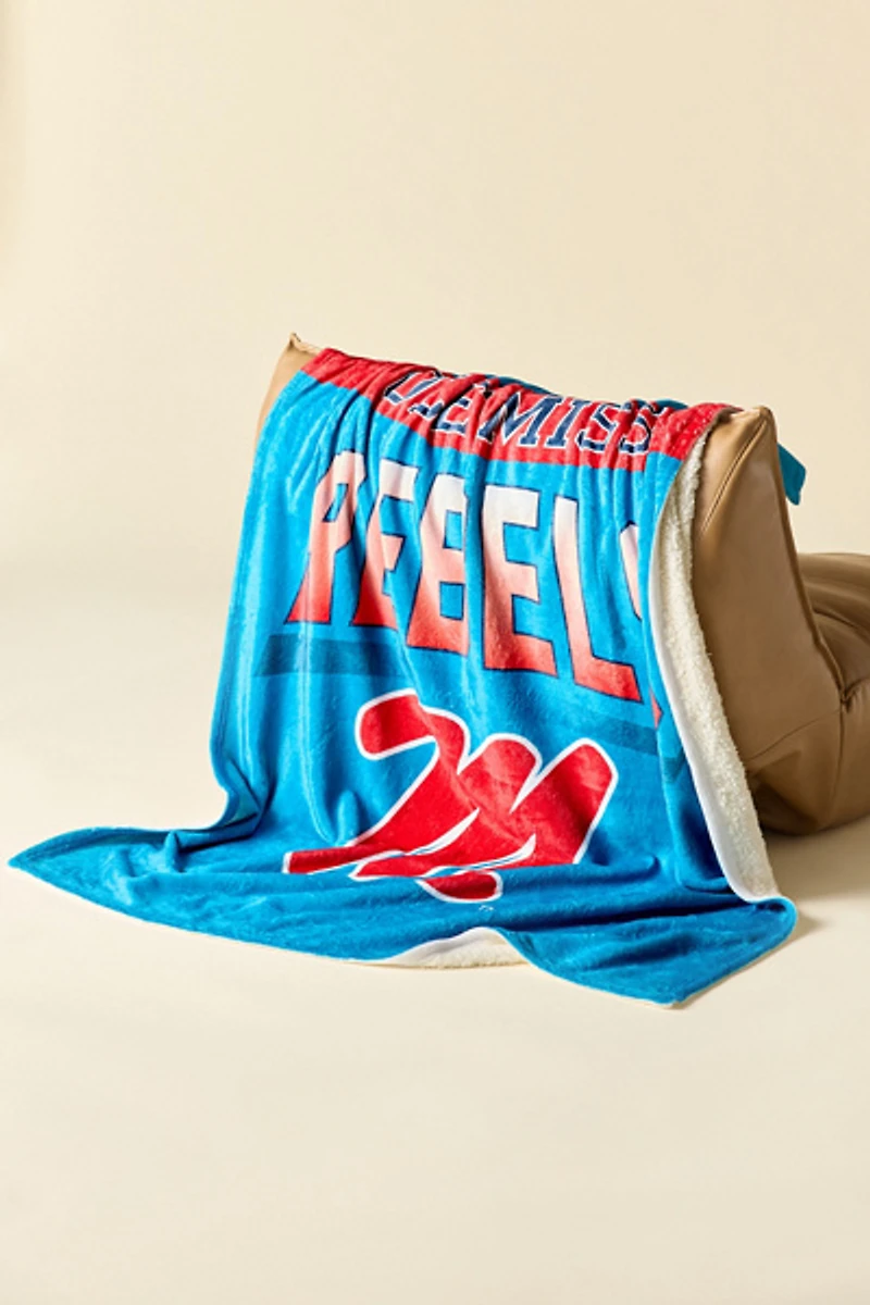 NCAA Bevel Silk-Touch Fleece Throw Blanket