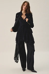 Out From Under Waterfall Asymmetric Tiered Ruffle Lace Slip