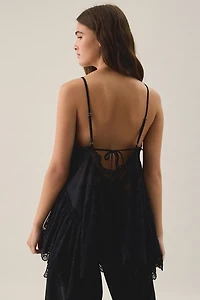 Out From Under Waterfall Asymmetric Tiered Ruffle Lace Slip