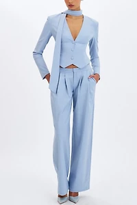 Miss Circle Reva Pinstripe Single Pleat Pants