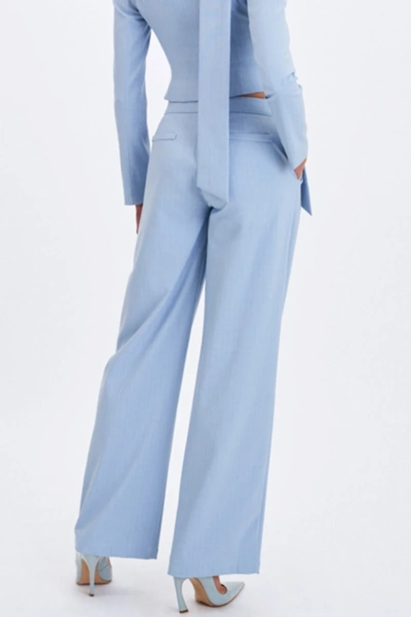 Miss Circle Reva Pinstripe Single Pleat Pants