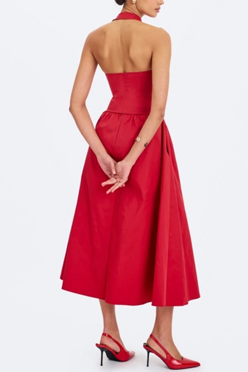 Miss Circle Ursel Gathered A-Line Midi Skirt