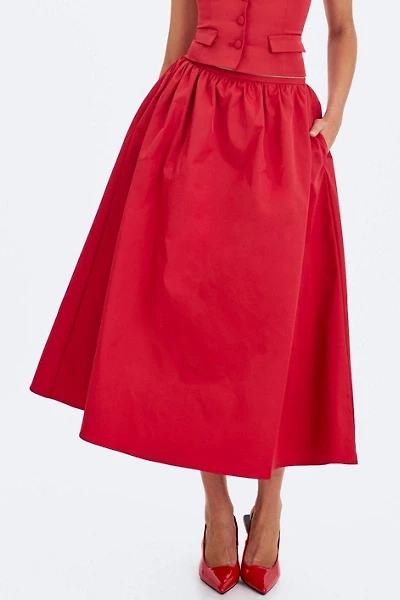 Miss Circle Ursel Gathered A-Line Midi Skirt