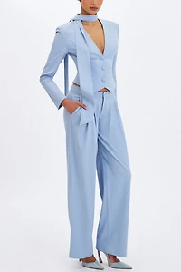 Miss Circle Renley  Pinstripe Peplum Blazer