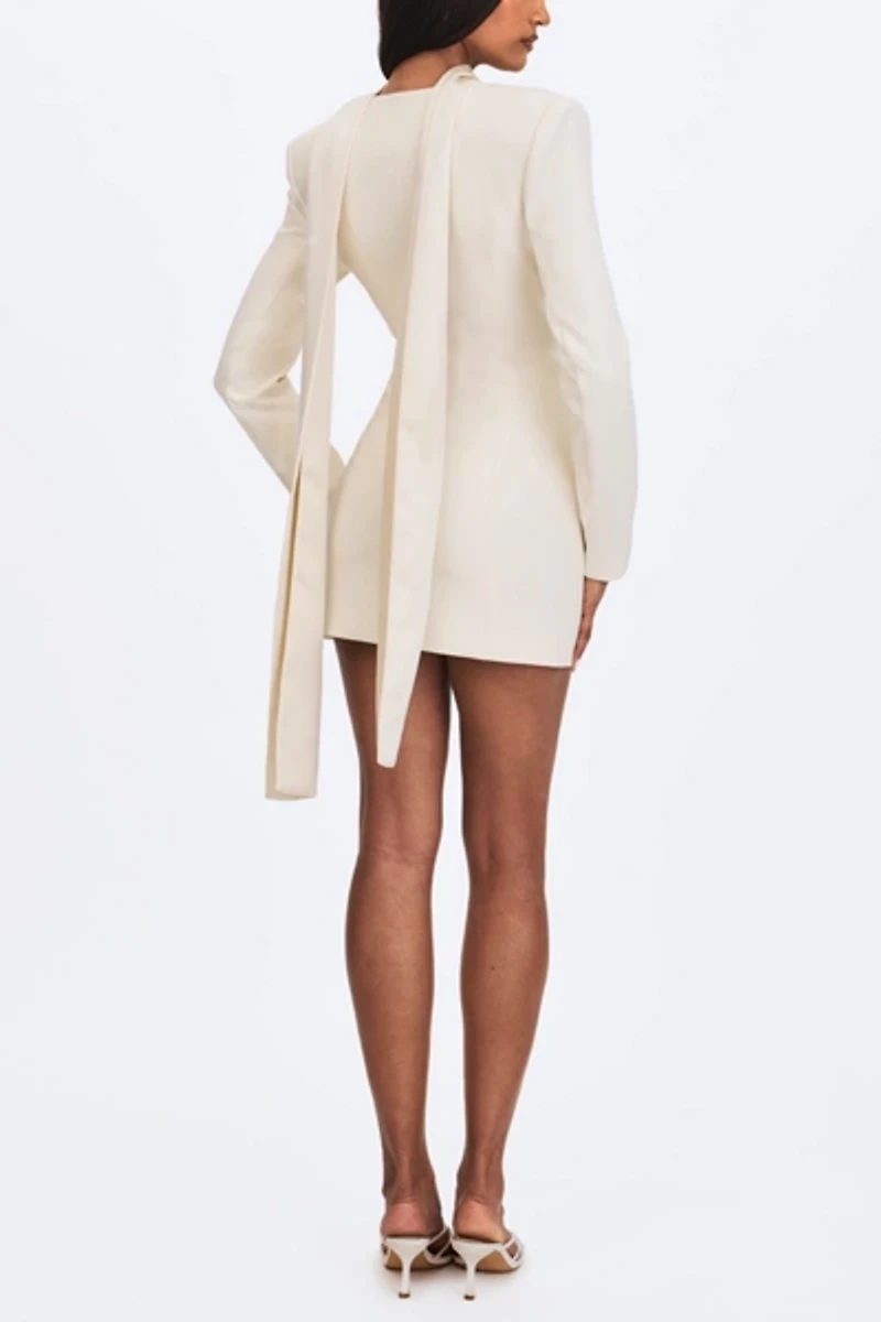 Miss Circle Jeannie Blazer Mini Dress with Scarf