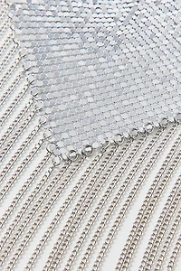 Disco Fringe Metal Scarf Necklace