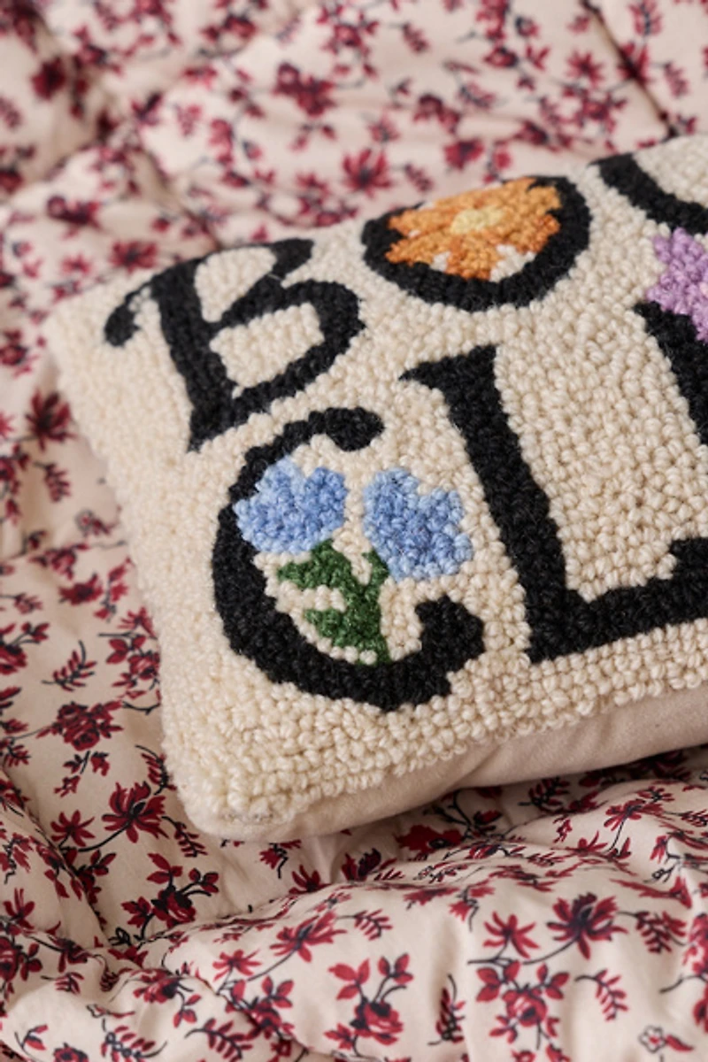 Book Club Tufted Wool Throw Pillow