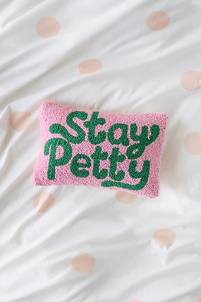 Stay Petty Tufted Wool Throw Pillow