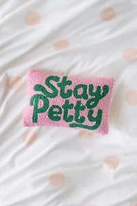Stay Petty Tufted Wool Throw Pillow