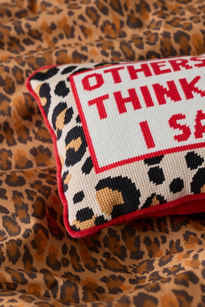 Others Were Thinking It Embroidered Needlepoint Throw Pillow
