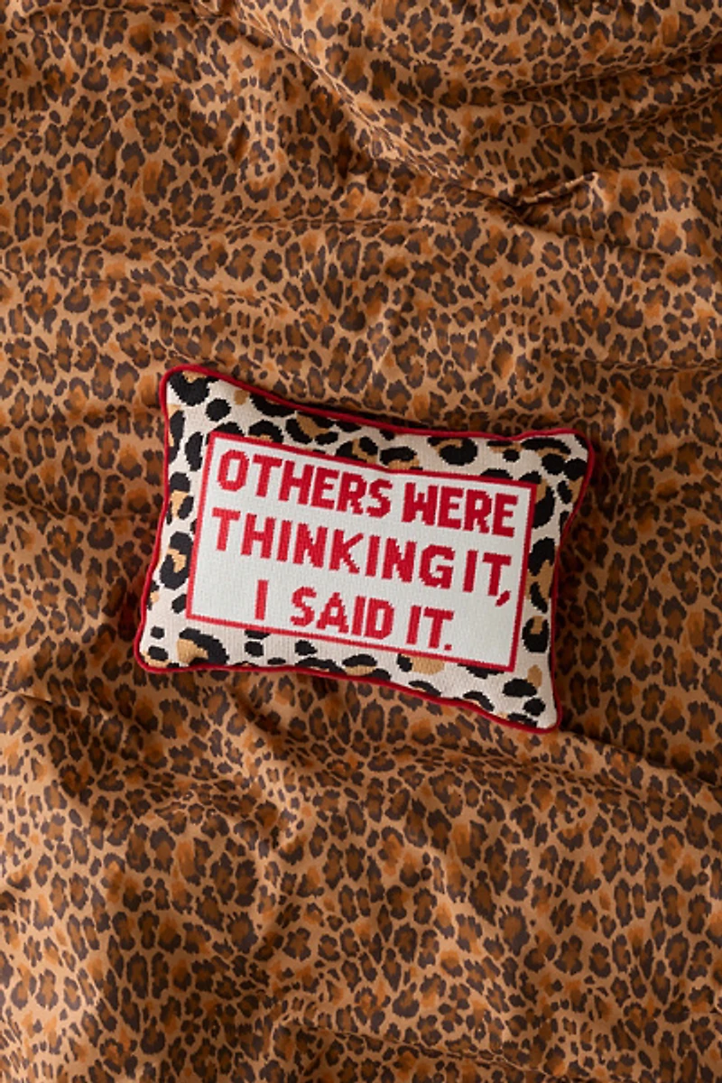 Others Were Thinking It Embroidered Needlepoint Throw Pillow