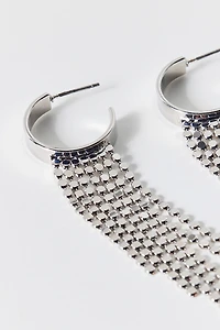 Disco Fringe Hoop Earrings