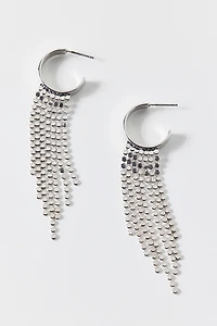 Disco Fringe Hoop Earrings