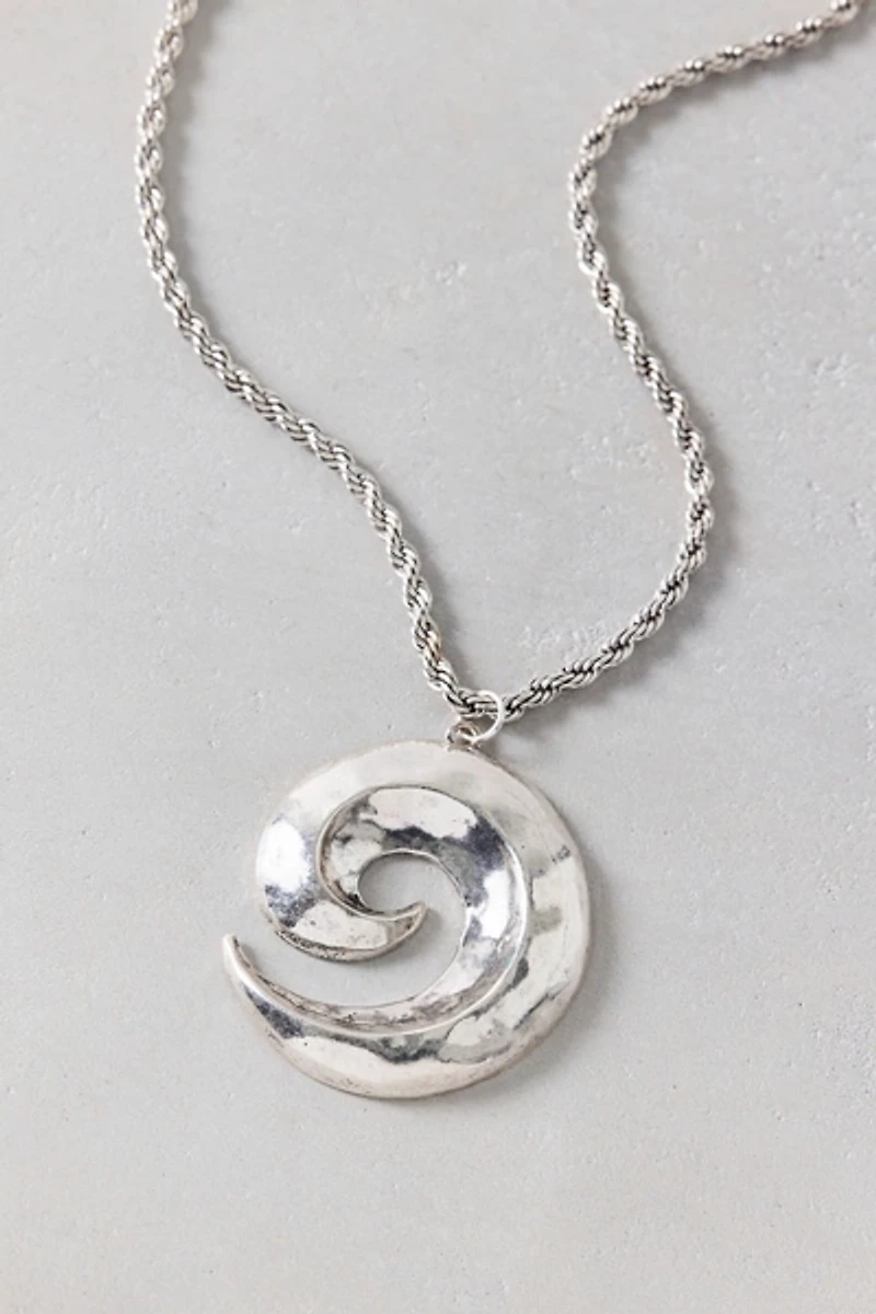 Large Swirl Pendant Necklace
