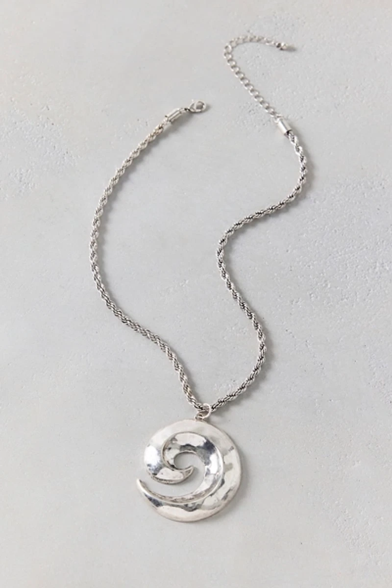 Large Swirl Pendant Necklace