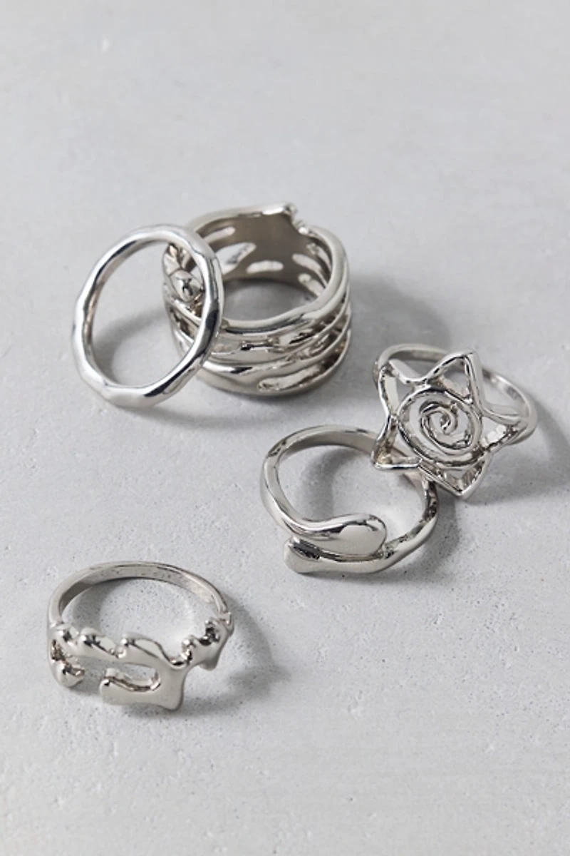 Swirl Star Rings Set