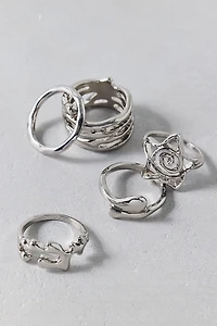 Swirl Star Rings Set
