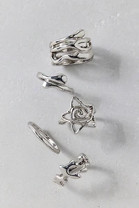 Swirl Star Rings Set