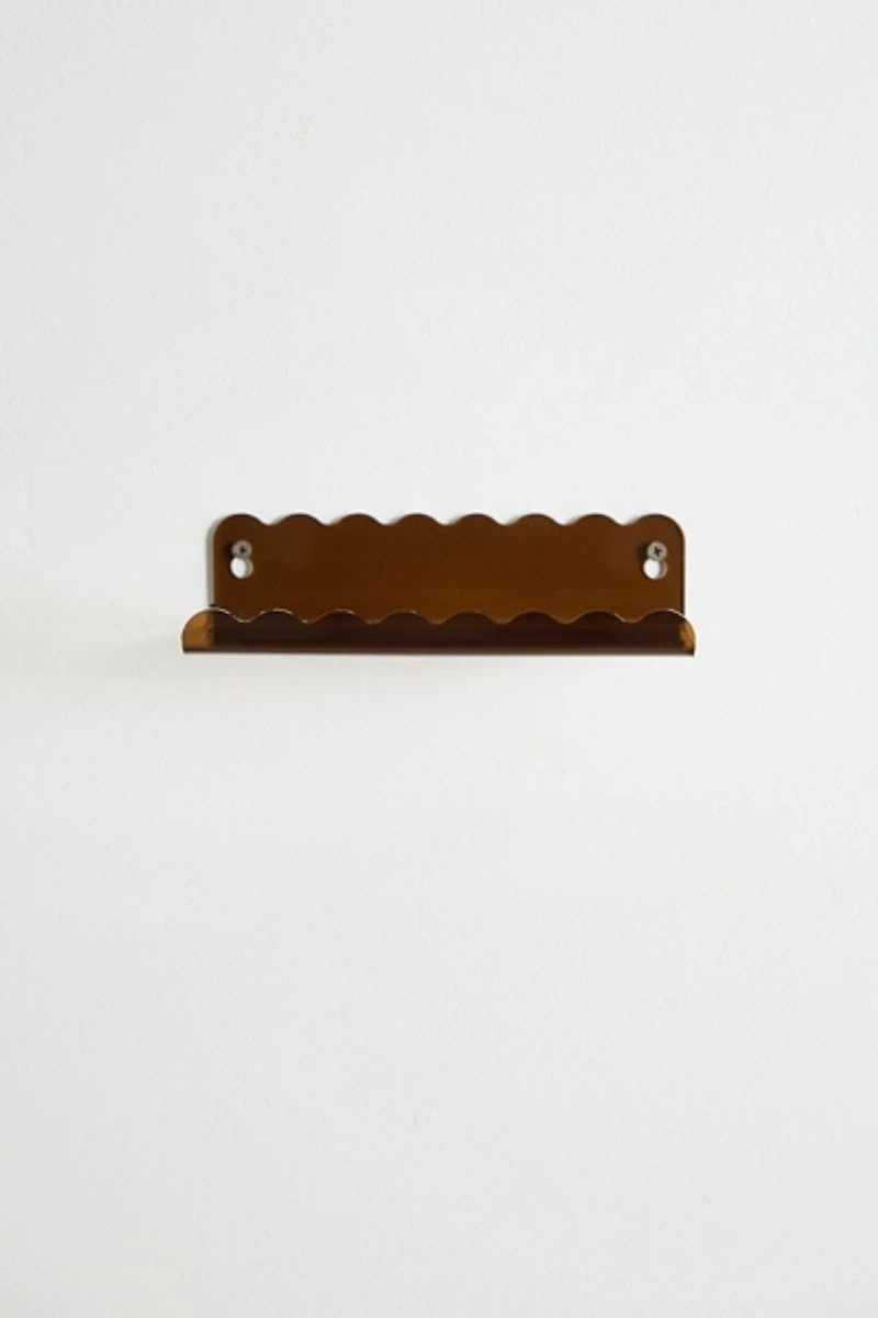 Wiggle Edge Acrylic Wall Shelf