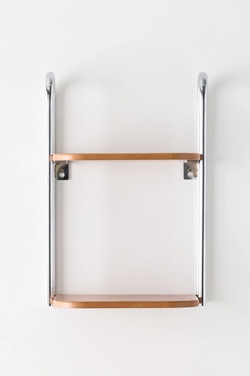 Boden Chrome 2-Tier Wall Shelf