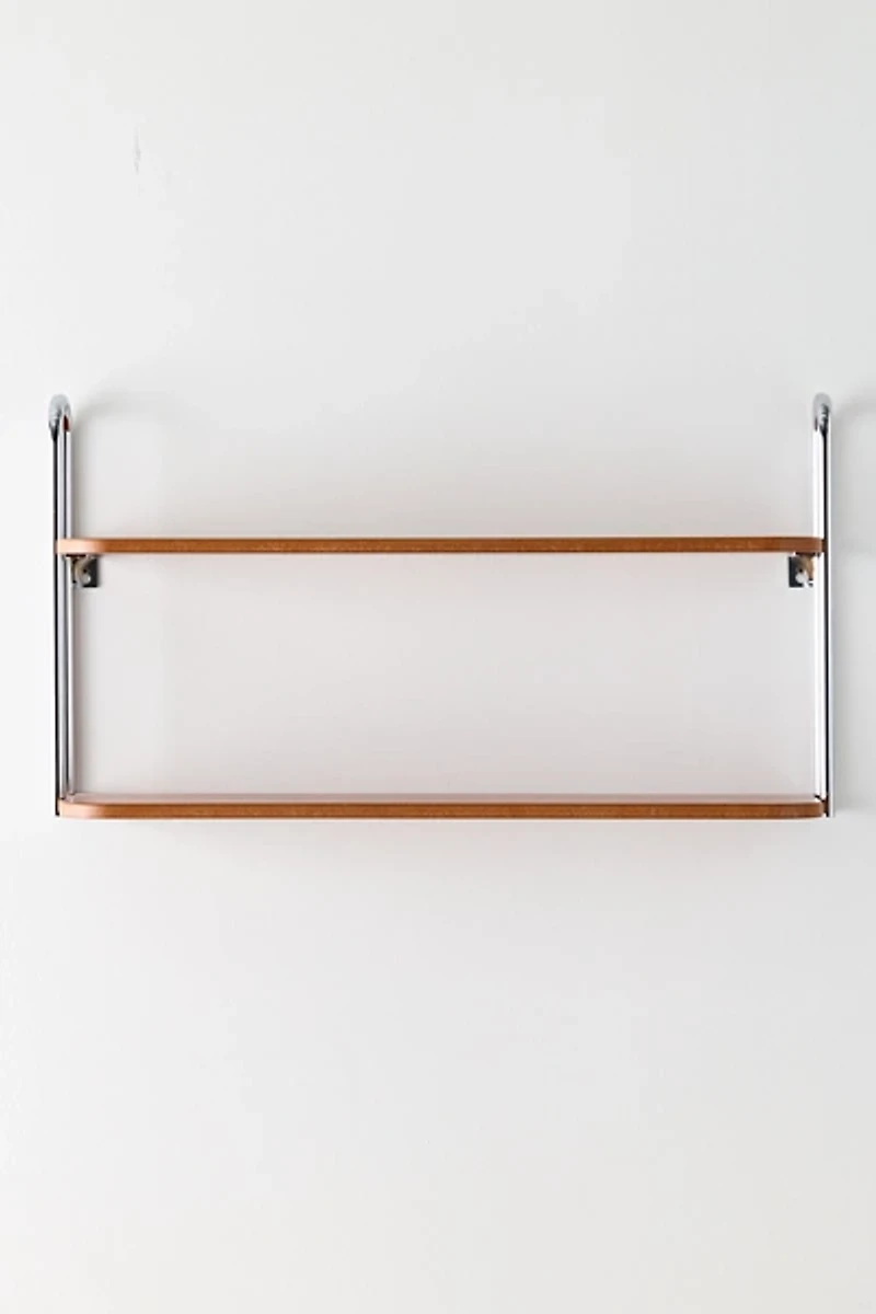 Boden Chrome 2-Tier Wall Shelf