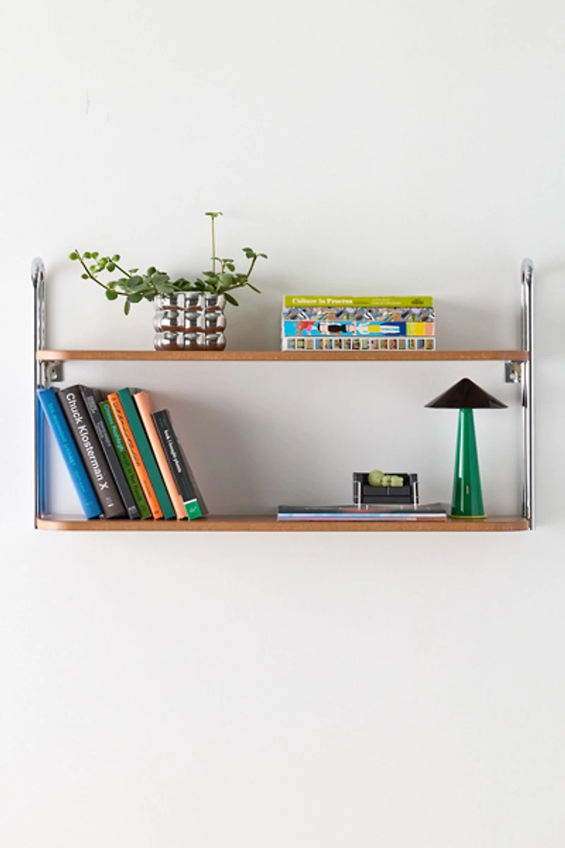 Boden Chrome 2-Tier Wall Shelf