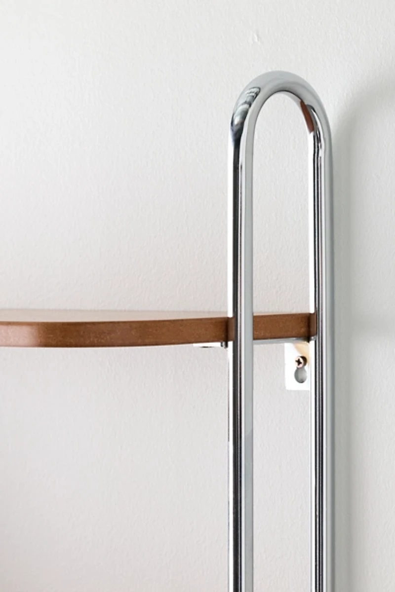 Boden Chrome 2-Tier Wall Shelf