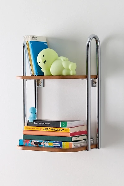 Boden Chrome 2-Tier Wall Shelf