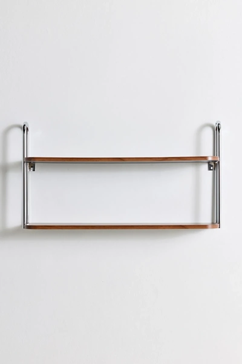 Boden Chrome 2-Tier Wall Shelf