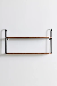 Boden Chrome 2-Tier Wall Shelf