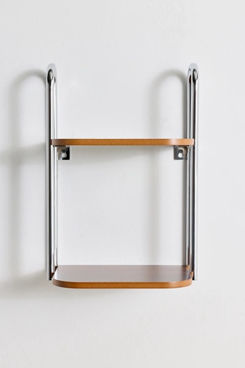 Boden Chrome 2-Tier Wall Shelf