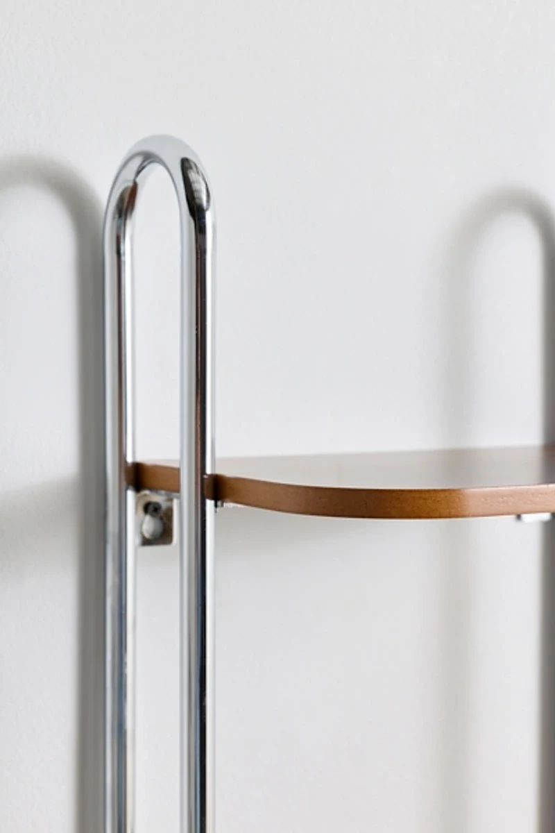 Boden Chrome 2-Tier Wall Shelf