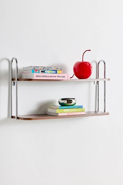 Boden Chrome 2-Tier Wall Shelf