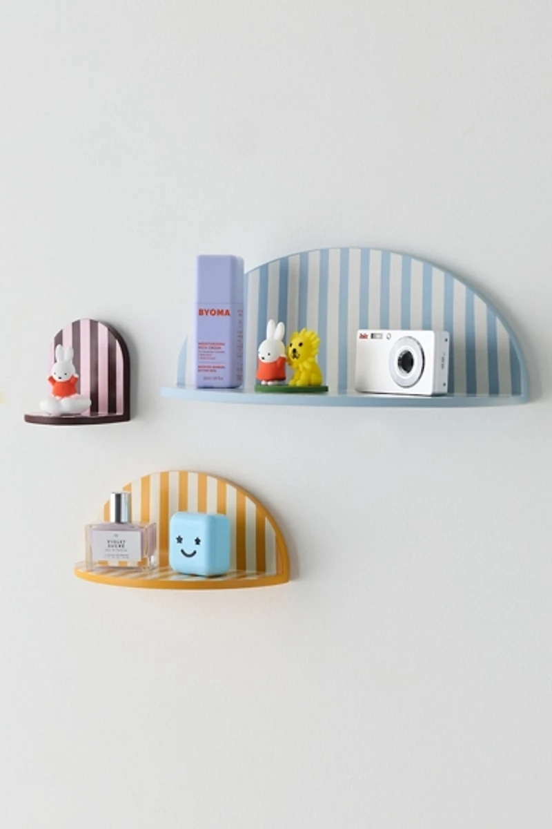 Tallulah Striped Arch Resin Wall Shelf