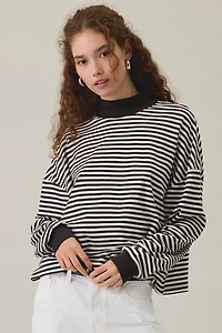 BDG Mockneck Boxy Long Sleeve Spill The Tee