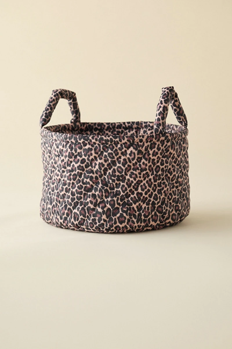 Sophie Patterned Puffy Fabric Storage Basket
