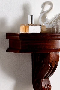 Corinne Carved Mango Wood Wall Shelf