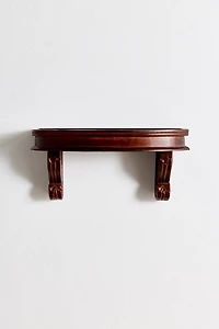 Corinne Carved Mango Wood Wall Shelf