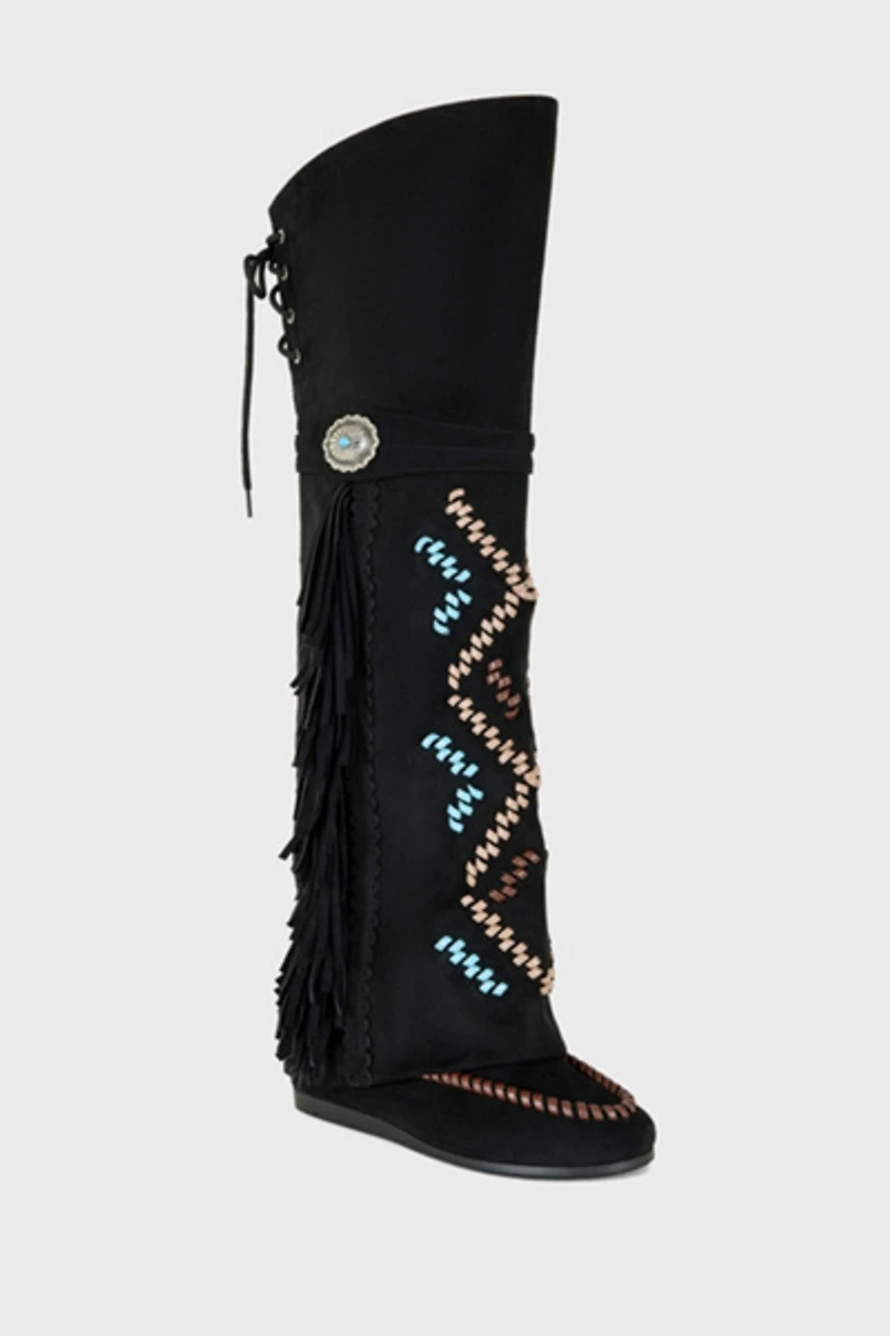 Azalea Wang Edmund Flat Moccasin Boot