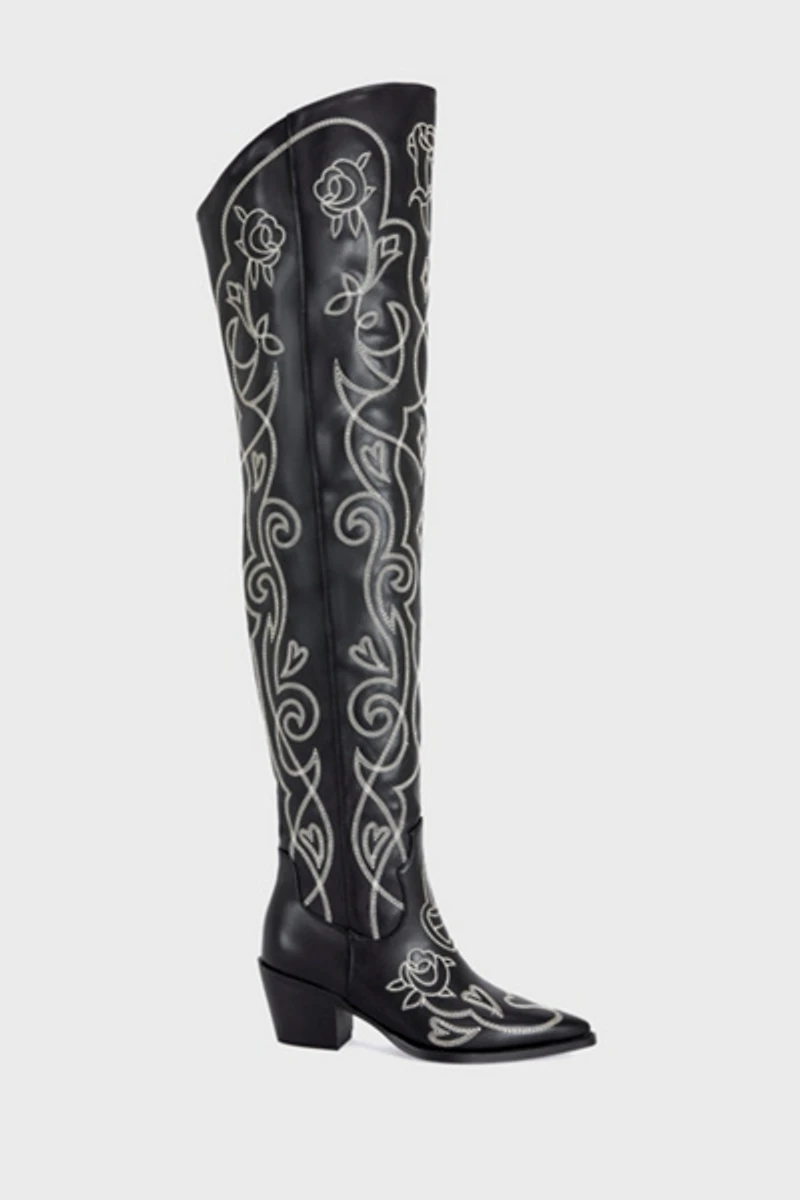 Azalea Wang Kess Over The Knee Western Boot
