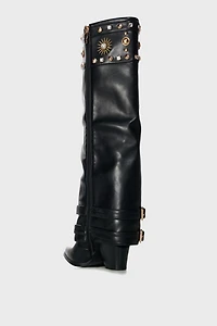 Azalea Wang Mahmoud Sunburst Fold-Over Boot